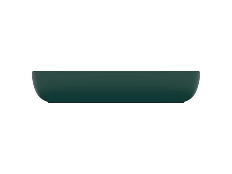 Lavabo de luxe, vasque à poser rectangulaire vert foncé mat 71x38 cm céramique cf65664 - Conforama C