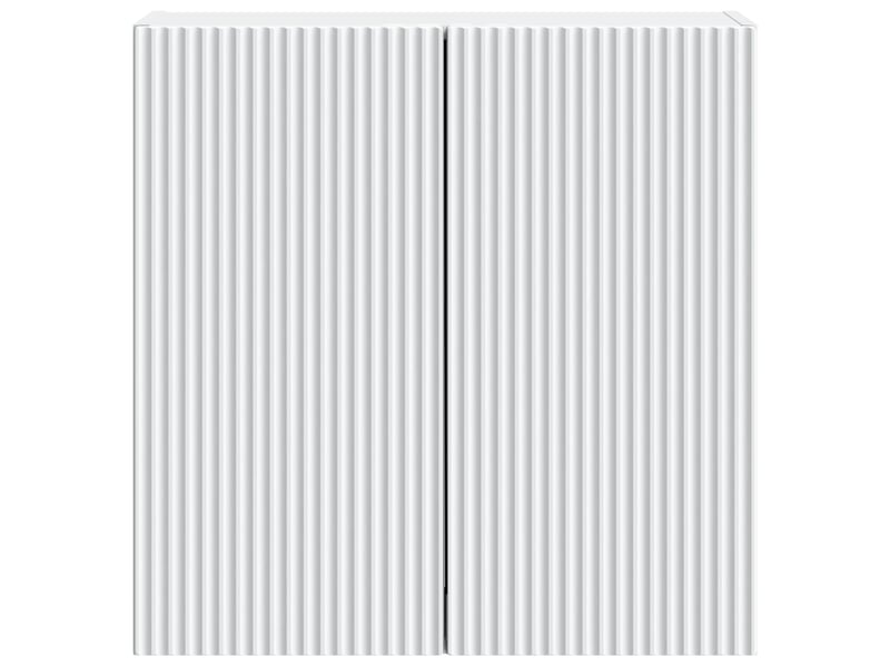  Armoire murale salon, meuble de rangement 59 x 31 x 60 cm bois d'ingénierie blanc shl2462  - Conforama D