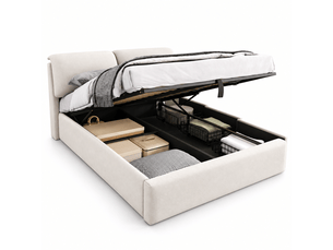 Lit coffre 140x190 cm    coloris beige