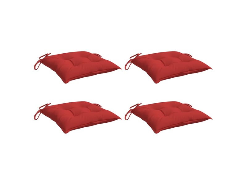 Lot de 4 coussins de palette, coussins de canapé rouge 50x50x7 cm tissu oxford cf59734 - Conforama C