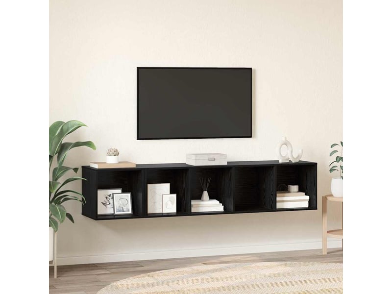  Ensemble de meubles tv 2 pcs chêne noir bois d'ingénierie  - Conforama B