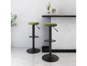 Lot de 2 tabouret de bar, chaise de bar vert clair velours shl13650