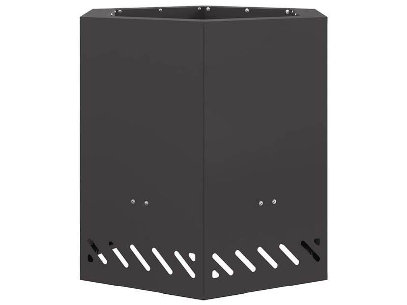  Brasero exterieur, foyer sans fumée noir 48x48x51 cm acier patiné shl49852  - Conforama A