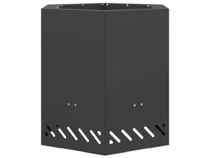Brasero exterieur, foyer sans fumée noir 48x48x51 cm acier patiné shl49852