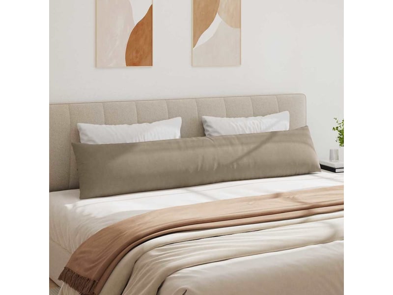  Lot de 2 coussins de canapé, coussins décoratifs tissu taupe 200 x 40 cm cf58954  - Conforama D