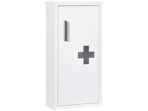 Armoire à pharmacie blanche, 3 compartiments, fermeture magnétique, 40x15x53,5 cm