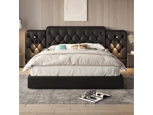 Lit coffre 160x200 cm coloris noir