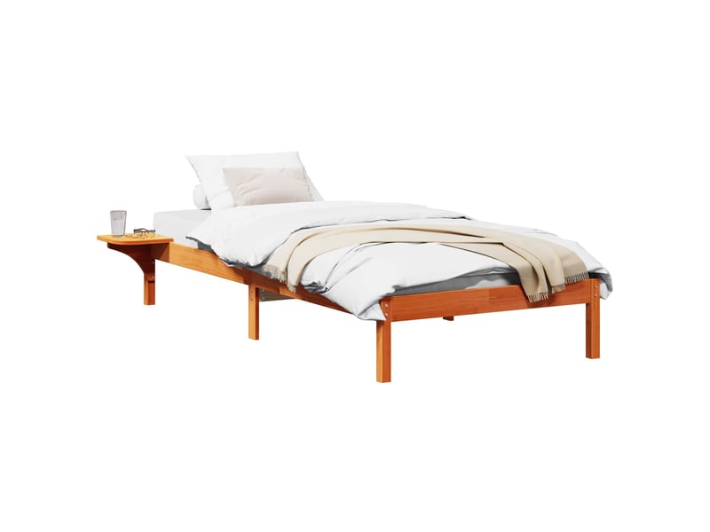  Lit simple- lit adulte -  cadre de lit brun  90 x 200 cm pin massif  - Conforama A