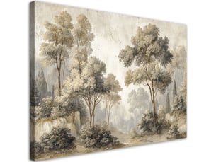 Tabelau sur toile, un paysage forestier pittoresque dans un cadre classique 30x20