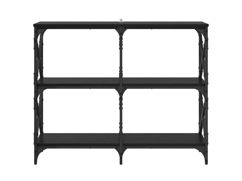 Table de chevet - table console chêne noir 100 x 28 x 80,5 cm bois d'ingénierie - Conforama D