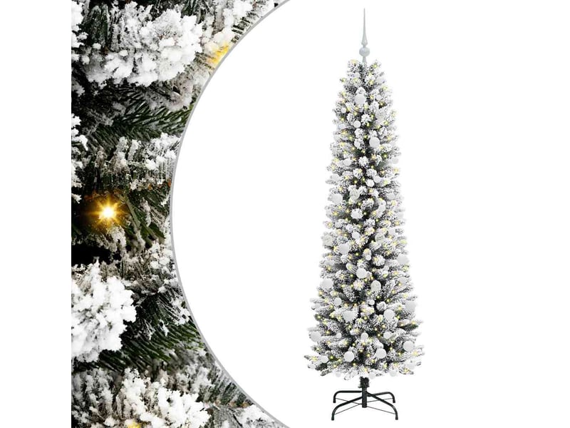  Sapin de noël - arbre de noël artificiel blanc 180 cm pvc, métal et plastique  - Conforama A