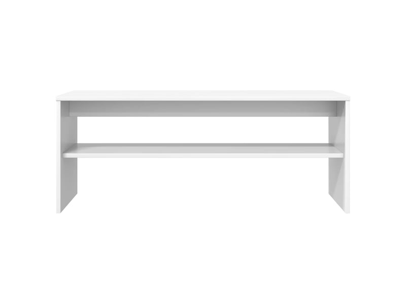  Meuble tv - banc tv - meuble de rangement 100 x 35 x 40 cm blanc bois d'ingénierie  - Conforama E