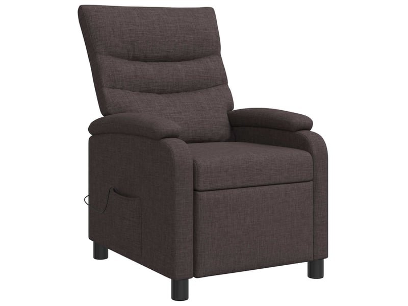  Vidaxl fauteuil de massage inclinable marron foncé tissu  - Conforama E