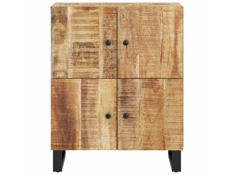  Buffet salon, buffet de rangement avec 4 portes 60x33x75 cm bois massif de manguier  - Conforama C