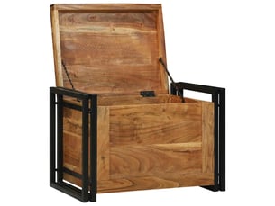 Boîte de rangement, coffre de rangement 60x40x41 cm bois d'acacia massif