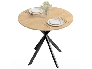 Table à manger ronde 2 personnes piètement acier ø 80 x h 75 cm