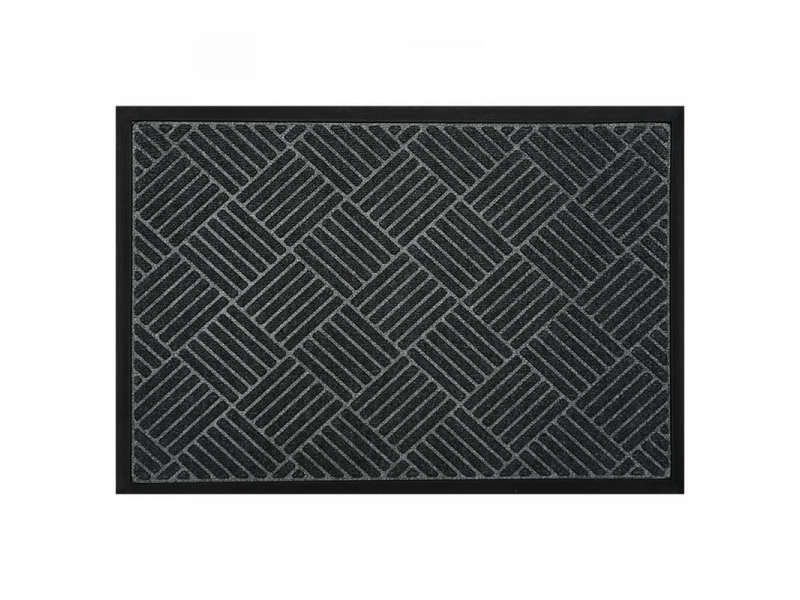  Paillasson sergé noir 75x45 cm, très absorbant et durable, poils longs, idéal pour parquet et sols sensibles  - Conforama A