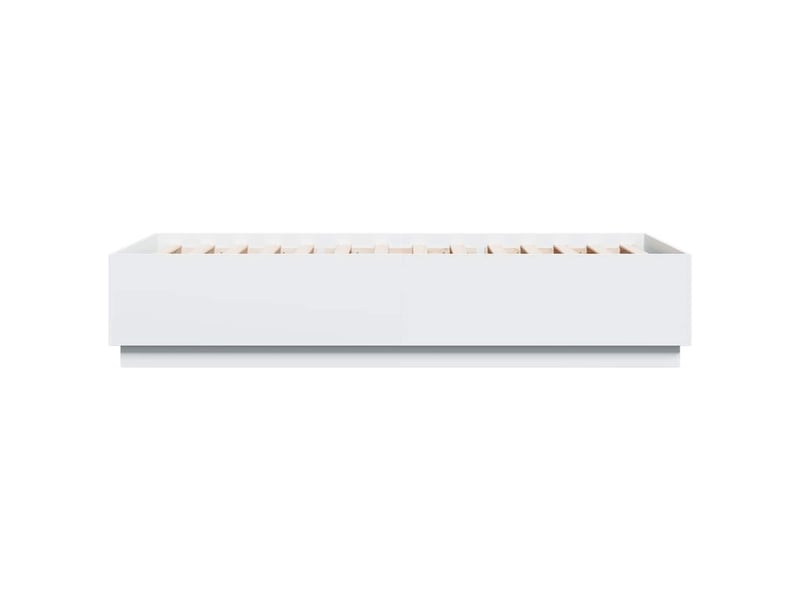  Lit simple- lit adulte -  cadre de lit sans matelas blanc 100x200 cm  - Conforama D