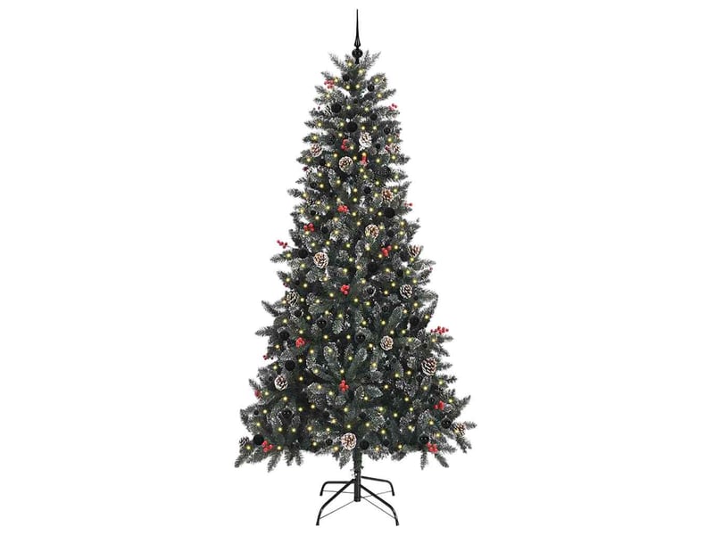  Sapin de noël - arbre de noël artificiel vert 240 cm pvc, plastique et acier  - Conforama C