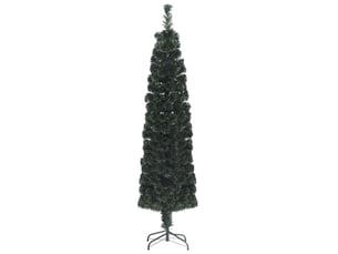 Sapin de noël, arbre de noël artificiel mince et support 120 cm fibre optique