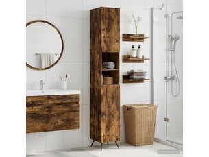 Colonne de salle de bain avec étagère ouverte breda chêne fumé