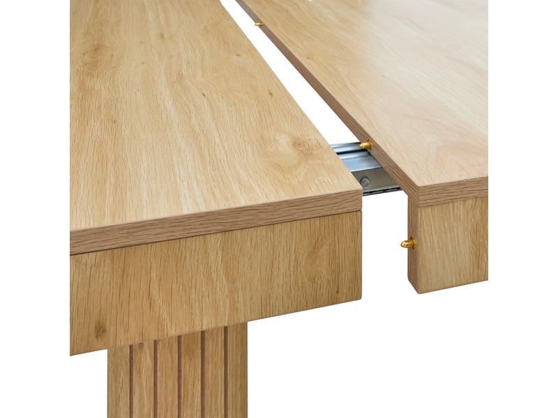  Table extensible - home deco factory - klaus - marron - 47 x 90 cm à 235 cm  - Conforama D