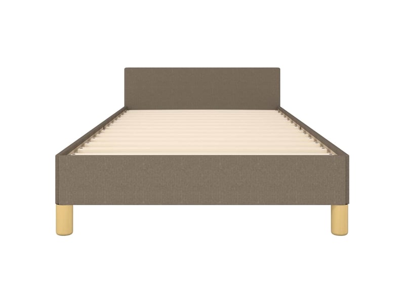  Lit simple- lit adulte -  cadre de lit avec tête de lit sans matelas taupe 80x200cm tissu  - Conforama D