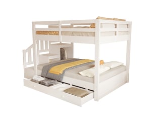 Lit gigogne 140x200 cm MODENVIE   coloris blanc