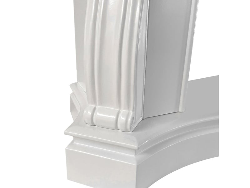  Paris - cadre de cheminée 123 x 100 x 39 cm, revêtement décoratif en mdf blanc  - Conforama E