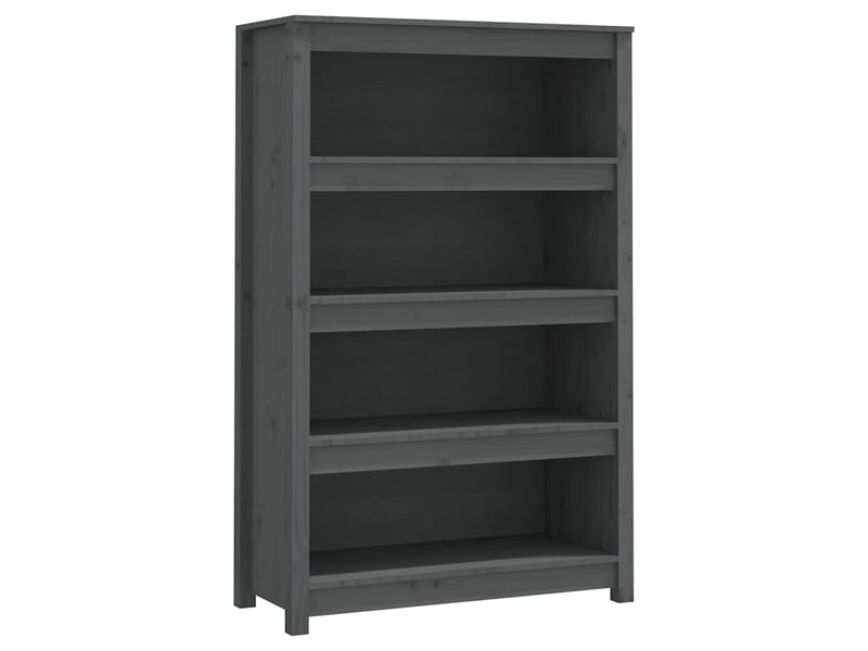  Bibliothèque, meuble de rangement salon gris 80x35x126 cm bois de pin massif  - Conforama A