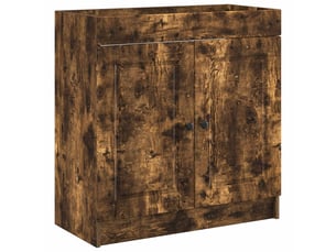 Armoire sous évier de salle de bain, meuble de rangement chêne fumé shl5515