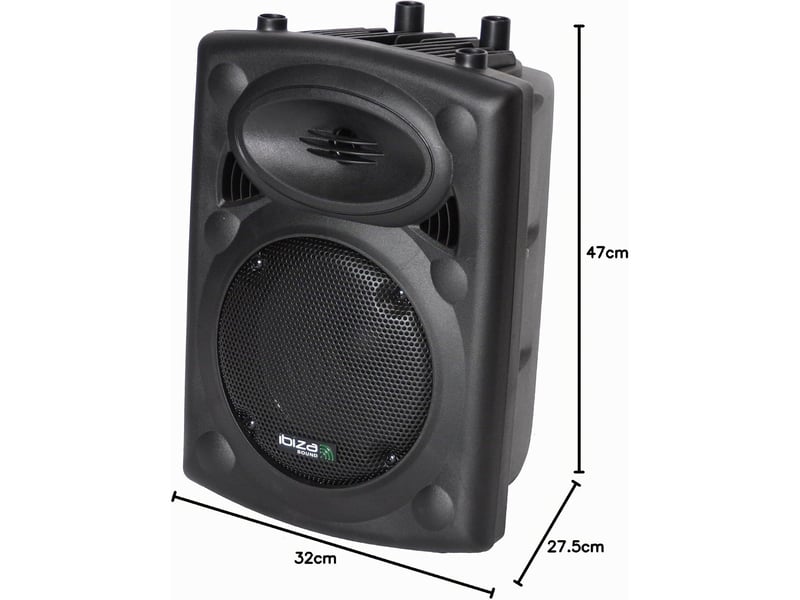 Ibiza sound slk-10a-tws-pied enceinte amplifiée sono dj 400w bluetooth tws usb télécommande support pied inclus - Conforama E