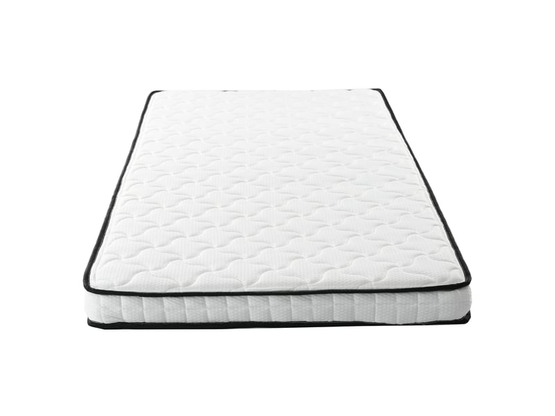 Matelas à ressorts ergonomique h3 avec soutien lombaire pour lit et canapé-lit en tissu et métal blanc 90 × 190 cm - Conforama E