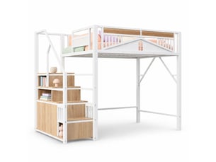 Lit mezzanine 140x200 cm TCQPZ   coloris blanc