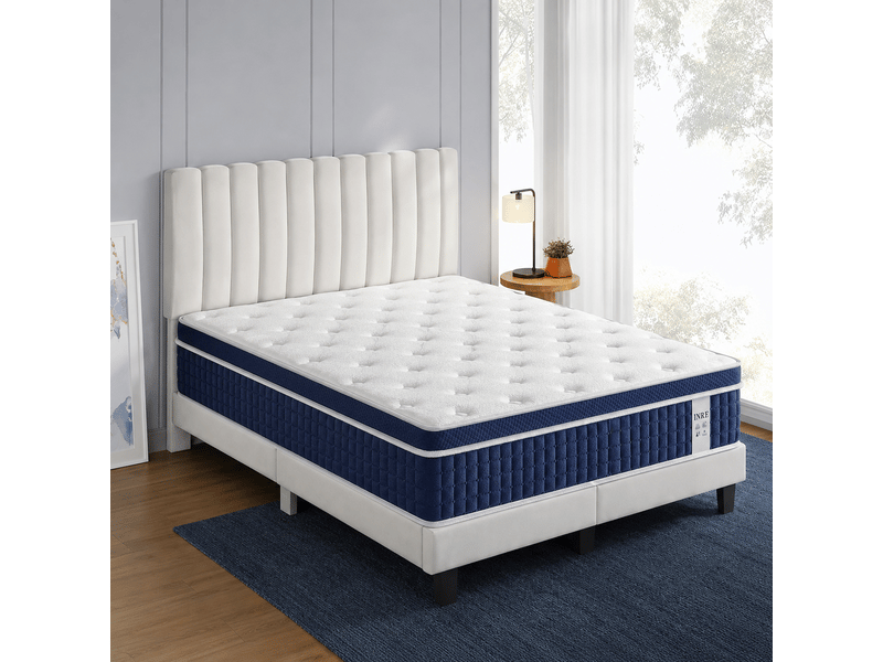  Matelas 160x200 cm inre,30 cm ressorts ensachés, mémoire de forme,conception ergonomique, dureté moyenne et respirant  - Conforama W