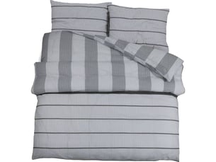 Ensemble de housse de couette gris 140x200 coton