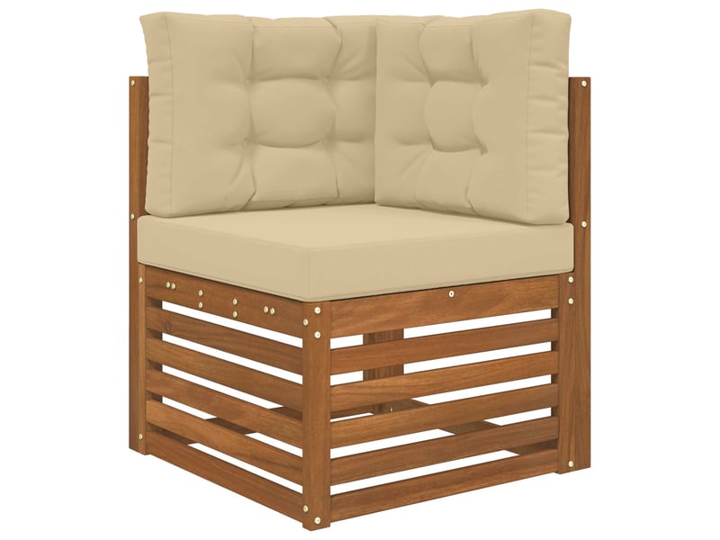 Coussin de canapé d'extérieur, coussin de chaise polyester beige 60 x 60 cm cf54022  - Conforama C