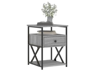 Lot de 2 tables de chevet - cabinet de chevet - table de nuit sonoma gris 40x42x55cm bois d'ingénierie