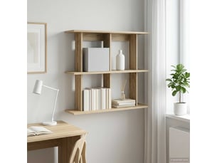 Étagère flottante, étagère suspendue montage mural chêne sonoma 80 x 20 x 75 cm cf42528