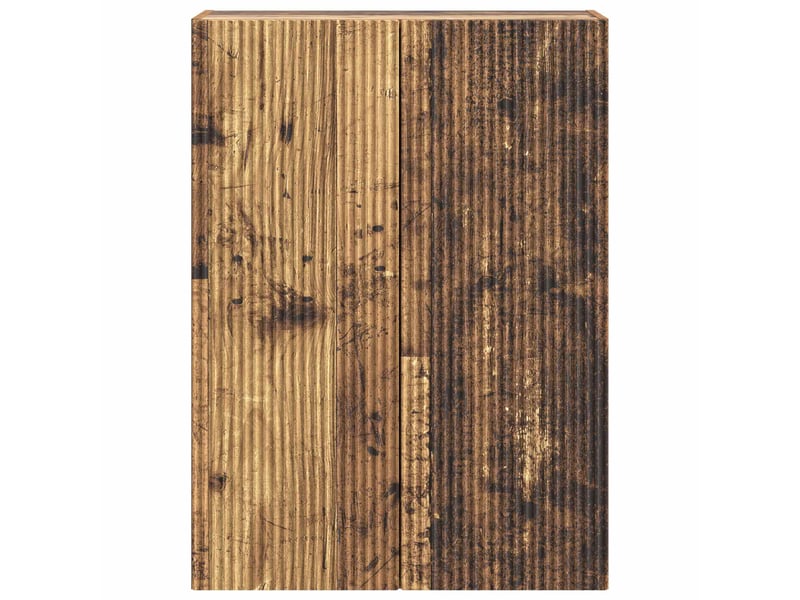  Armoire murale salon 66x34,5x90cm bois d'ingénierie bois ancien shl4732  - Conforama D