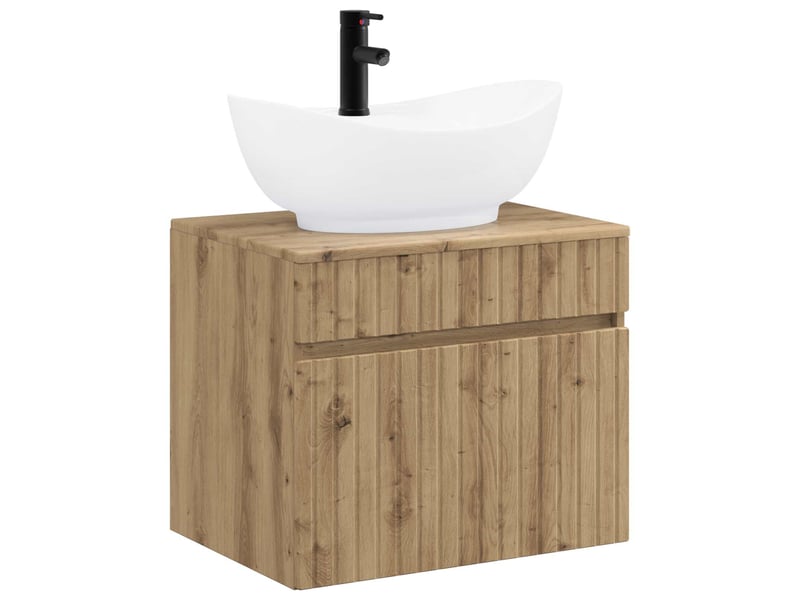  Ensemble de mobilier de salle de bain chêne artisanal cf64618  - Conforama A
