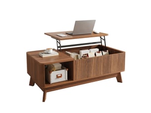 Table basse rectangulaire coloris marron <strong></strong> <strong></strong> - 48 cmx95 cm