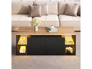 Table basse rectangulaire coloris noir <strong></strong> <strong></strong> - 50 cmx100 cm