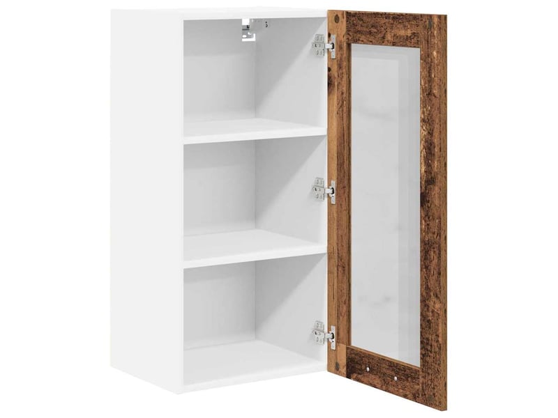 Meuble de rangement cuisine, armoire suspendue chêne fumé 40x31x80cm bois d'ingénierie  - Conforama E