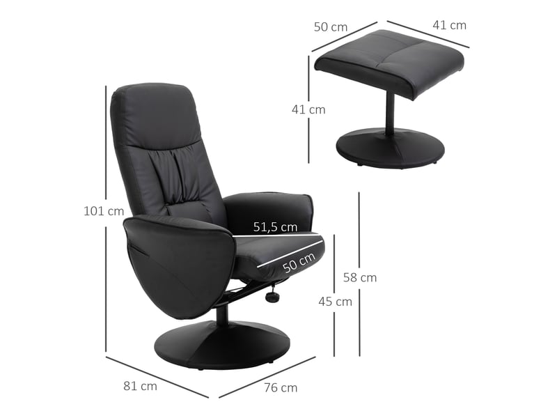  Fauteuil relax avec repose-pied fauteuil de relaxation relaxant pivotant 360° et inclinable dossier pour tv  - Conforama C