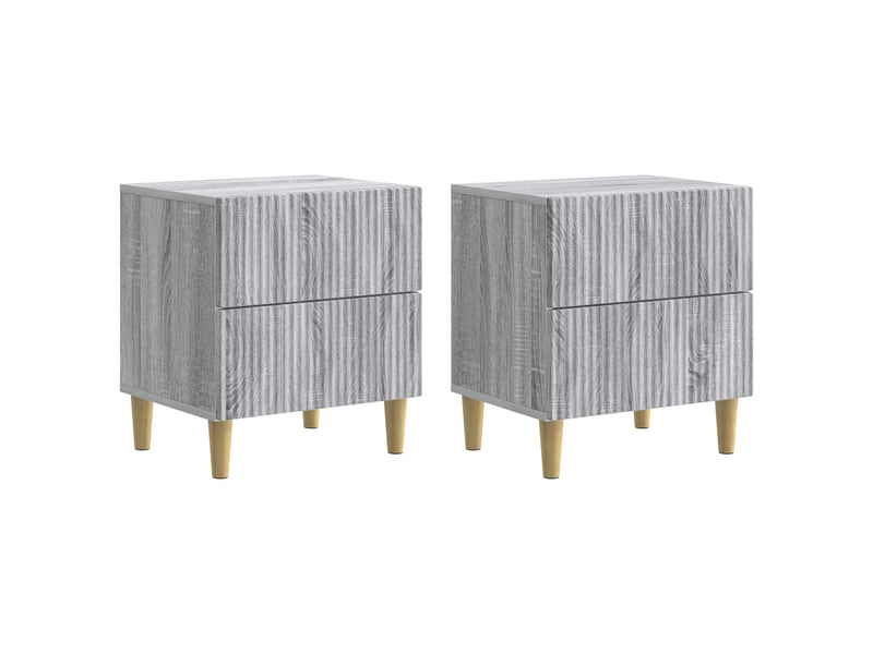  Table de chevet 2 pièces sonoma gris 43 x 34,5 x 48 cm  - Conforama B