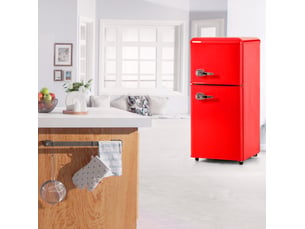 Refrigerateur 2 portes (congél en haut) froid Statique <strong>FLORAGRACE</strong>  -  largeur 45.5 cm x hauteur 88.8 cm