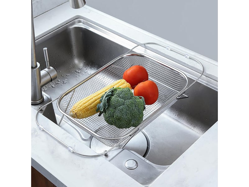 Passoire extensible en acier inoxydable de qualité supérieure pour laver les légumes, les fruits, égoutter les pâtes cuites colander - Conforama C