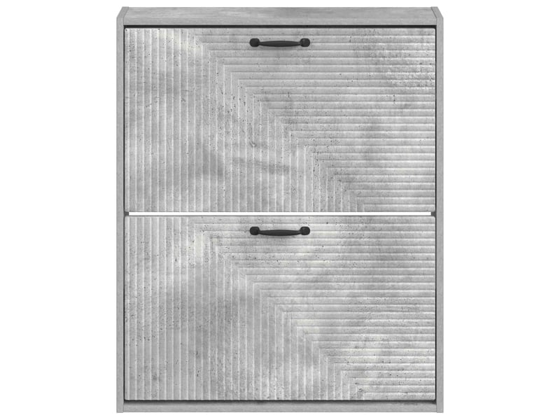  Meuble à chaussures mural, armoire à chaussures haarlem 71x17x86 cm gris béton  - Conforama D