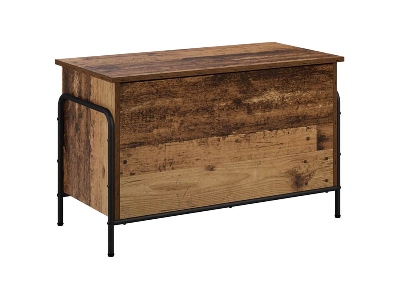  Boîte de rangement, coffre de rangement bois ancien 80x40x49,5 cm shl75558  - Conforama E